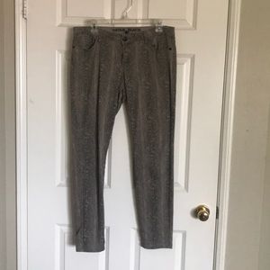 Snakeskin print pants